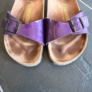 Birkenstock Plum Madrid Slide Sandals (Box)